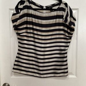 Chic Striped Blouse in Black and White